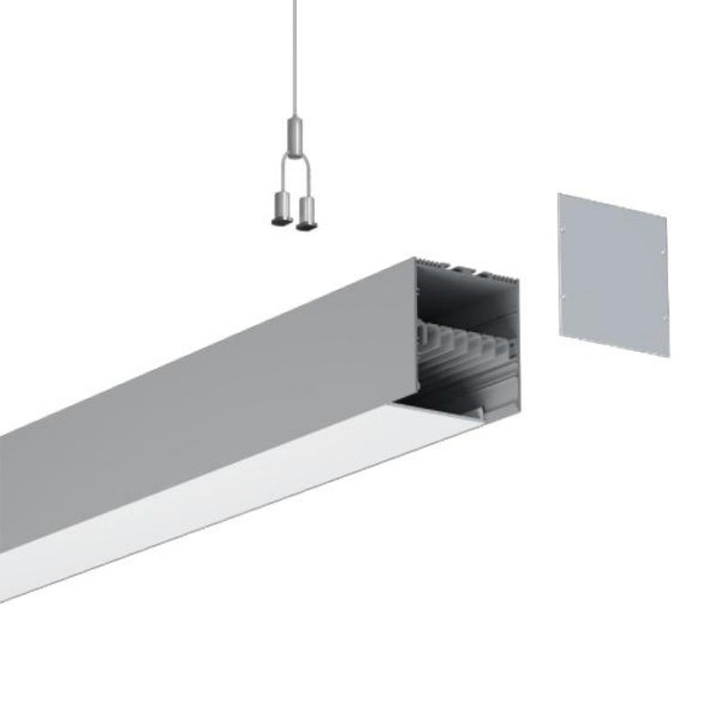 Ceiling LED Light Strip Aluminum Track Channel - Inner Width 70mm(2.76inch)